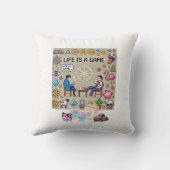 Das Leben ist ein Spiel. #Part2 (8bit) (Gamer gift Kissen (Rückseite)