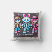 Das Leben ist ein Spiel. #Part2 (8bit) (Gamer gift Kissen (Vorderseite)