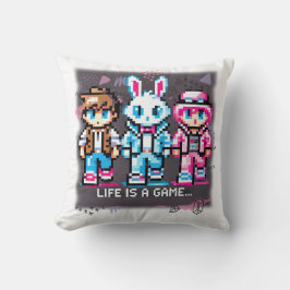 Das Leben ist ein Spiel. #Part2 (8bit) (Gamer gift Kissen
