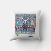 Das Leben ist ein Spiel. #Part2 (8bit) (Gamer gift Kissen (Rückseite)