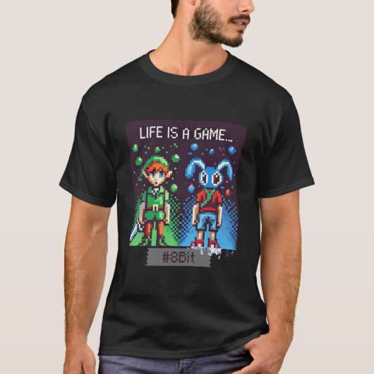 Das Leben ist ein Spiel. #Part2 (8bit) (Gamer-Shir T-Shirt (Vorderseite)