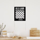Das Leben ist ein Spiel, Schach ernst Poster (Küche)