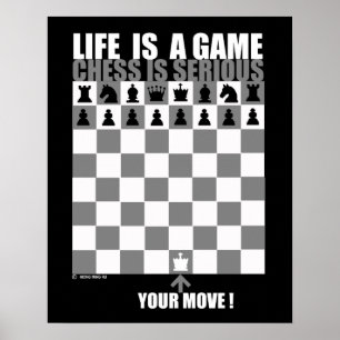 Das Leben ist ein Spiel, Schach ernst Poster