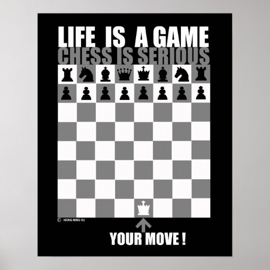 Das Leben ist ein Spiel, Schach ernst Poster (Vorne)