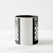 Das Leben ist ein Spiel, Schach ist ernst (c), Zweifarbige Tasse (Mittel)