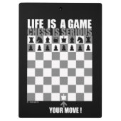 Das Leben ist ein Spiel, Schach ist ernst Klemmbrett (Rückseite)