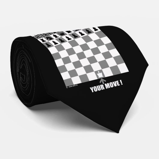 Das Leben ist ein Spiel, Schach ist ernst Krawatte (Gerollt)