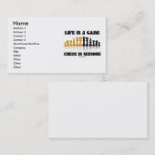 Das Leben ist ein Spiel-Schach ist ernst Visitenkarte (Vorne/Hinten)