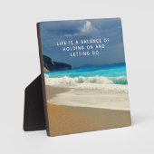 Das Leben ist ein Sprichwort der Balance mit dem T Fotoplatte (Vorderseite)