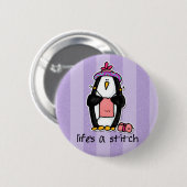 das Leben ist ein Stich Button (Vorne & Hinten)