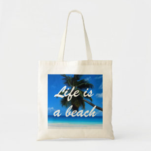Das Leben ist ein Strand Budget-Tasche Tragetasche