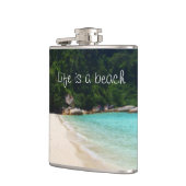 Das Leben ist ein Strand Flachmann (Links)