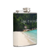 Das Leben ist ein Strand Flachmann (Rechts)