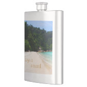 Das Leben ist ein Strand Flachmann (Links)