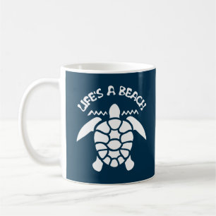Das Leben ist ein Strand Funny Zitat - Sea Turtle Kaffeetasse
