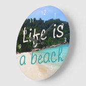 Das Leben ist ein Strand Große Wanduhr (Winkel)