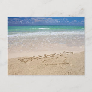 Das Leben ist ein Strand, Grüße von den Bahamas Postkarte