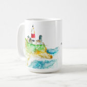 Das Leben ist ein Strand Kaffeetasse (Vorderseite Links)