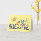 Das Leben ist ein Strand Karte (Gelbe Blume)
