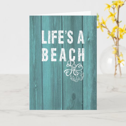 Das Leben ist ein Strand Karte (Gelbe Blume)