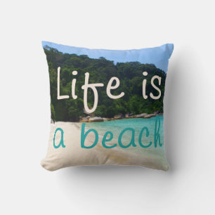 Das Leben ist ein Strand Kissen
