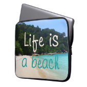 Das Leben ist ein Strand Laptopschutzhülle (Vorderseite Links)
