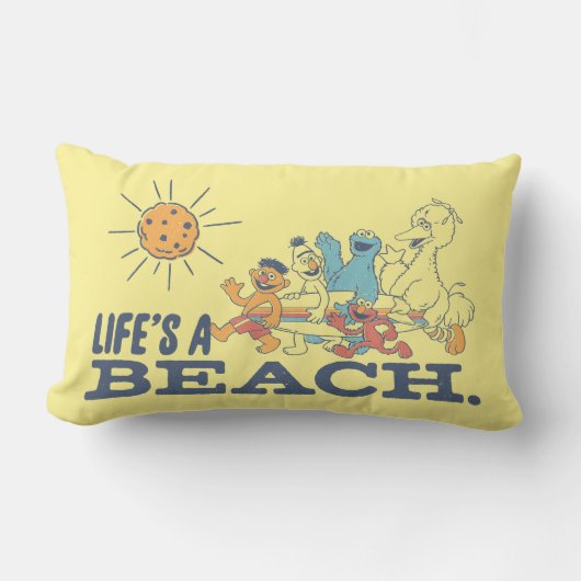 Das Leben ist ein Strand Lendenkissen (Vorderseite)