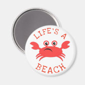 Das Leben ist ein Strand Magnet (Vorderseite/Rückseite)