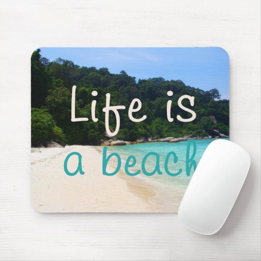 Das Leben ist ein Strand Mousepad (Mit Mouse)