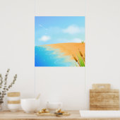 Das Leben ist ein Strand Poster (Küche)