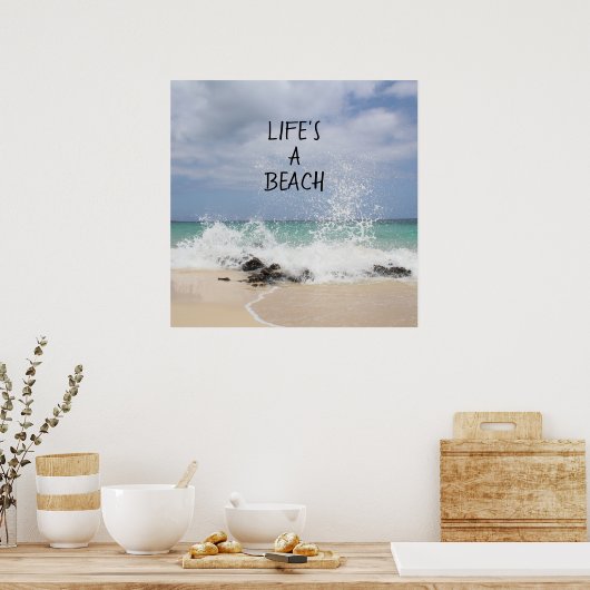 Das Leben ist ein Strand Poster (Küche)