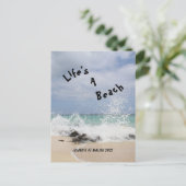 Das Leben ist ein Strand Postkarte (Stehend Vorderseite)