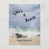 Das Leben ist ein Strand Postkarte (Vorderseite)