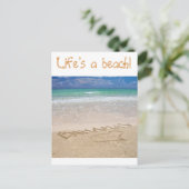 Das Leben ist ein Strand Postkarte (Stehend Vorderseite)