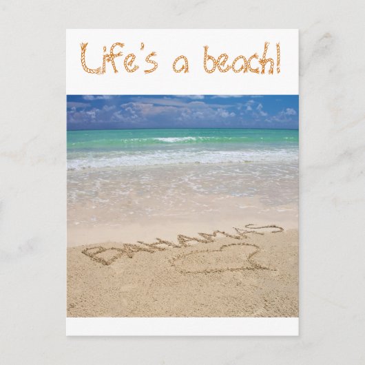 Das Leben ist ein Strand Postkarte (Vorderseite)
