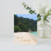 Das Leben ist ein Strand Postkarte (Stehend Vorderseite)