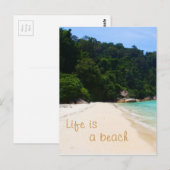 Das Leben ist ein Strand Postkarte (Vorne/Hinten)