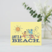 Das Leben ist ein Strand Postkarte (Stehend Vorderseite)