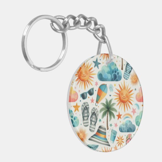 Das Leben ist ein Strand Schlüsselanhänger (Vorderseite links)