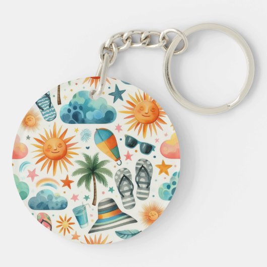 Das Leben ist ein Strand Schlüsselanhänger (Rückseite)