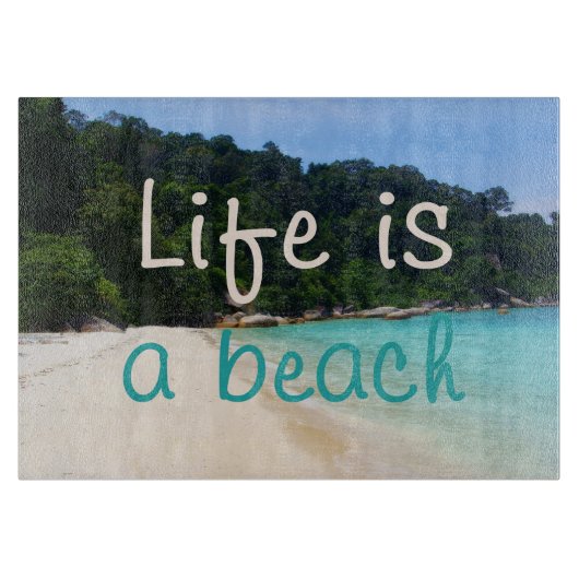 Das Leben ist ein Strand Schneidebrett (Vorderseite)