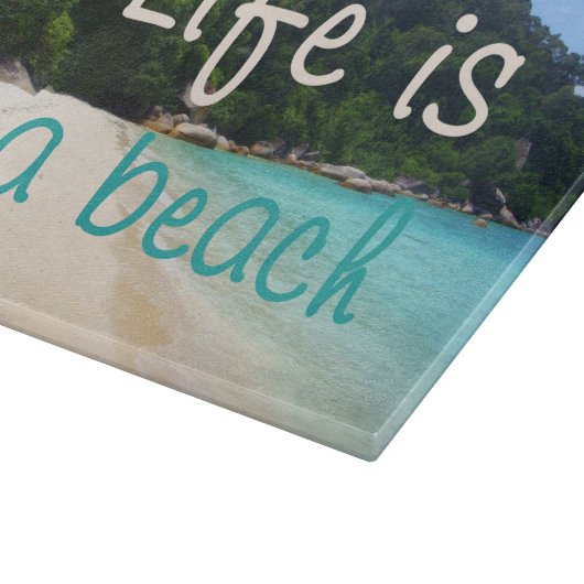 Das Leben ist ein Strand Schneidebrett (Ecke)