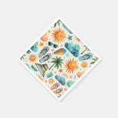 Das Leben ist ein Strand Serviette (Ecke)