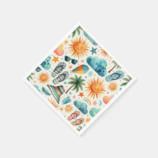 Das Leben ist ein Strand Serviette (Ecke)