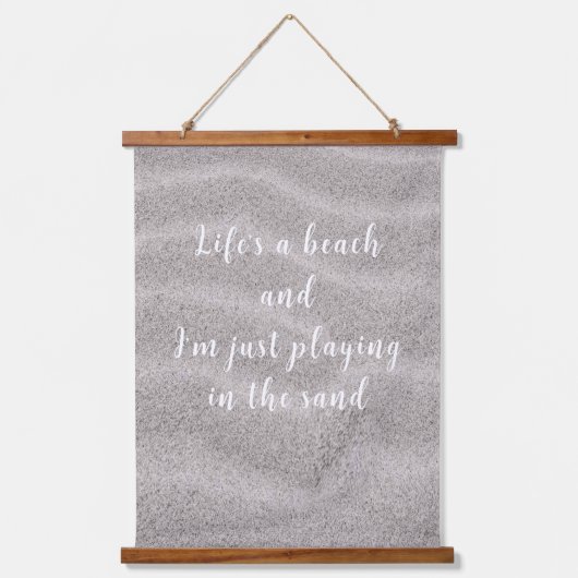 Das Leben ist ein Strand Wandteppich Mit Holzrahmen (Vorderseite)
