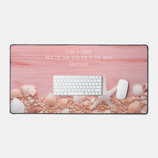 Das Leben ist ein Strandangebot, das einen Persona Schreibtischunterlage (Tastatur & Maus)