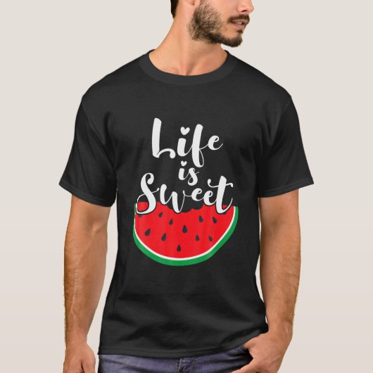 Das Leben ist ein süßer Wassermelontag T-Shirt (Vorderseite)