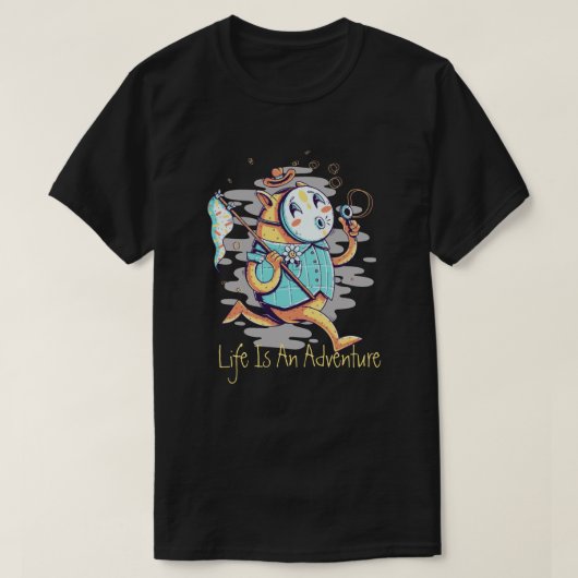 Das Leben ist ein T - Shirt des Abenteuers (Design vorne)