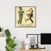 Das Leben ist ein Tanz: Vintages Mode-Poster Poster (Heimbüro)