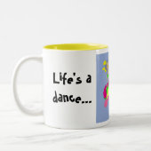 Das Leben ist ein Tanz Zweifarbige Tasse (Links)